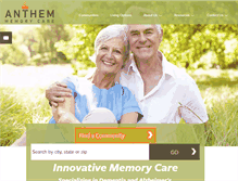 Tablet Screenshot of anthemmemorycare.com